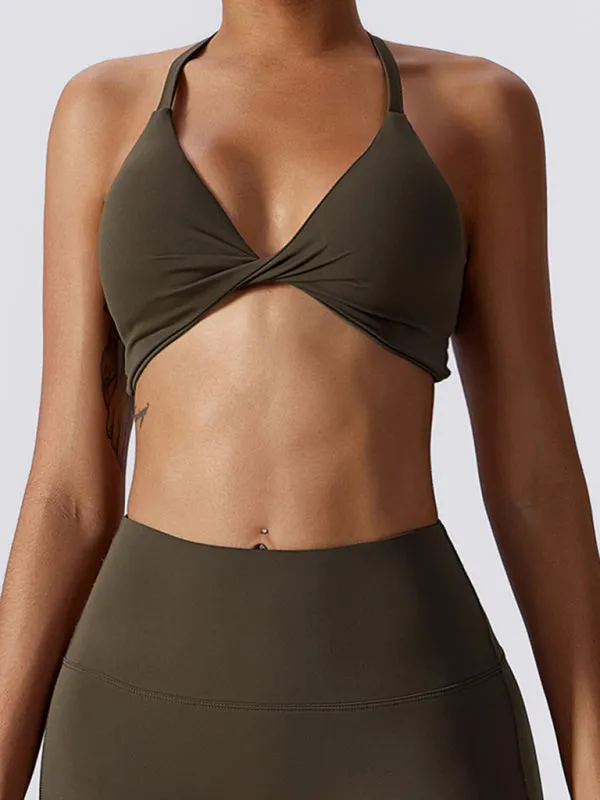 Chic knotted sports Bra