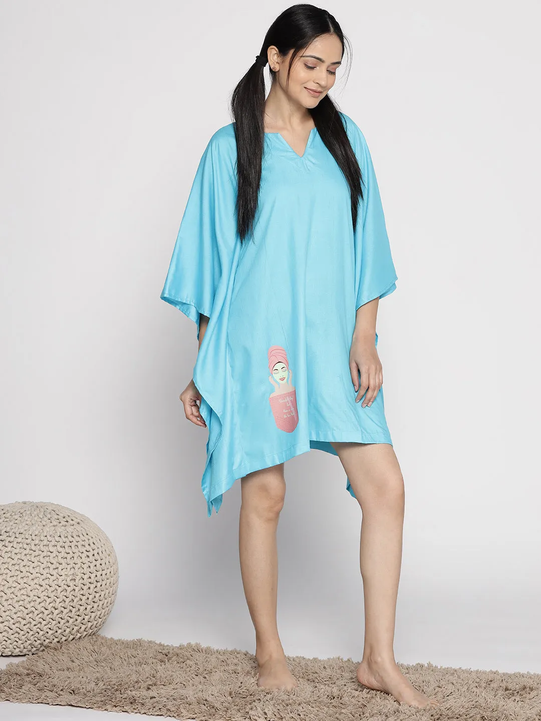 Turquoise Kaftan Nightdress - BeautySleep